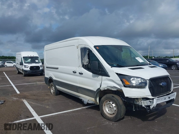 2022 Ford Transit Cargo with VIN 1FTBR1C83NKA81478, listed as a IAAI auction lot 42491735 with 12,902 mi miles and . Bid and sale history available at DreamBid. Image 1.