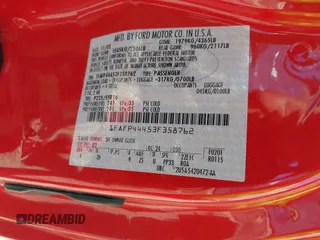 2003 Ford Mustang Deluxe z VIN 1FAFP44453F358762, wystawiony jako IAAI lot #42038789 z przebiegiem Nie podano mil oraz . Historia ofert i sprzedaży dostępna na DreamBid. Obrazek 9.