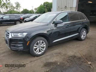 2018 Audi Q7 Premium with VIN WA1AAAF72JD000694, listed as a Copart auction lot 55625414 with 55,602 mi miles and Salvage title. Bid and sale history available at DreamBid. Image 1.