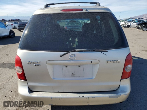 2002 Mazda MPV LX with VIN JM3LW28J020309014, listed as a Copart auction lot 81004584 with 249,161 mi miles and Salvage title. Bid and sale history available at DreamBid. Image 6.