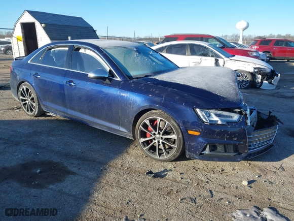 2018 Audi S4 Prestige with VIN WAUC4AF46JA002913, listed as a IAAI auction lot 41427767 with 83,285 mi miles. Bid and sale history available at carsss.com. Image 1.