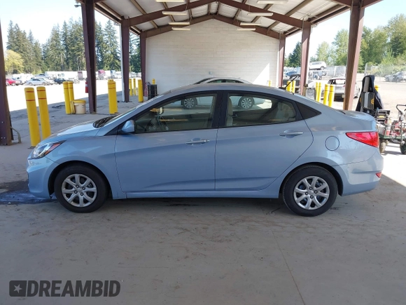 2013 Hyundai Accent GLS with VIN KMHCT4AE9DU556629, listed as a IAAI auction lot 42107644 with 152,274 mi miles. Bid and sale history available at carsss.com. Image 14.