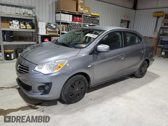 2019 Mitsubishi Mirage ES z VIN ML32F3FJ4KHF12055, wystawiony jako Copart lot #57972685 z przebiegiem 49 280 mil mil oraz Szkoda całkowita • Salvage title. Historia ofert i sprzedaży dostępna na DreamBid. Obrazek 1.