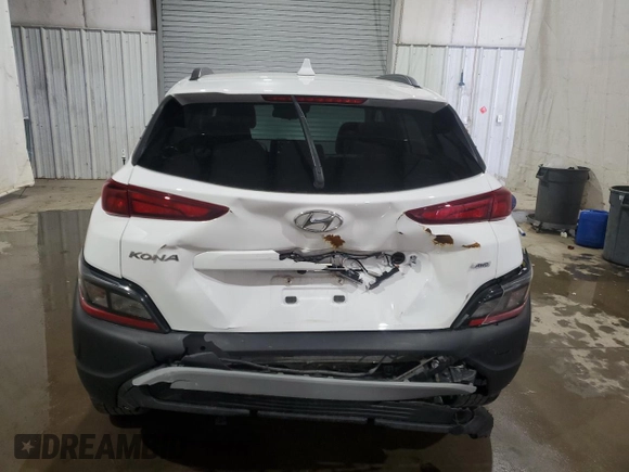 2023 Hyundai Kona SEL with VIN KM8K6CAB4PU943936, listed as a Copart auction lot 53480865 with 20,968 mi miles and Salvage Title. Bid and sale history available at carsss.com. Image 6.