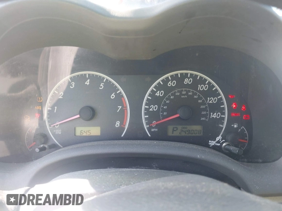 2009 Toyota Corolla with VIN 1NXBU40E39Z018168, listed as a IAAI auction lot 42661070 with 249,008 mi miles and . Bid and sale history available at DreamBid. Image 7.