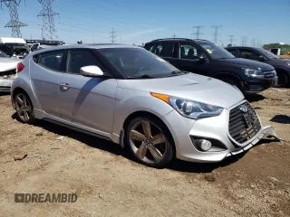 2013 Hyundai Veloster Turbo with VIN KMHTC6AE4DU096033, listed as a Copart auction lot 60004004 with 94,928 mi miles and Salvage title. Bid and sale history available at DreamBid. Image 4.