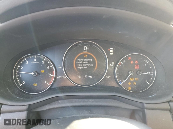 2022 Mazda 3 Carbon Edition with VIN 3MZBPACL0NM318377, listed as a Copart auction lot 50489375 with 47,326 mi miles and Salvage title. Bid and sale history available at DreamBid. Image 9.