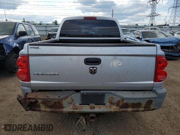 2008 Dodge Dakota ST with VIN 1D7HE28K18S521434, listed as a Copart auction lot 63394744 with 164,600 mi miles and Clean Title. Bid and sale history available at carsss.com. Image 6.