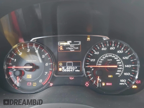 2019 Subaru WRX with VIN JF1VA1A60K9813743, listed as a IAAI auction lot 41526772 with 69,647 mi miles and . Bid and sale history available at DreamBid. Image 7.