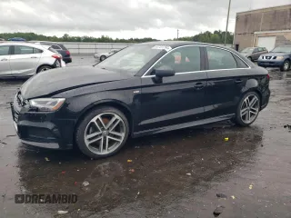 2018 Audi A3 Sedan Premium Plus with VIN WAUJ8GFF2J1038825, listed as a Copart auction lot 64741794 with 84,627 mi miles and Salvage Title. Bid and sale history available at carsss.com. Image 1.