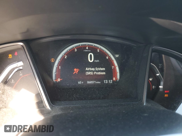 2017 Honda Civic Sedan Si with VIN 2HGFC1E55HH705459, listed as a Copart auction lot 46240865 with 68,571 mi miles and Salvage Title. Bid and sale history available at carsss.com. Image 9.