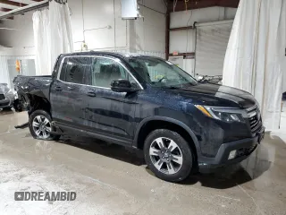 2018 Honda Ridgeline RTL with VIN 5FPYK3F59JB009923, listed as a Copart auction lot 45035285 with 107,539 mi miles and Salvage title. Bid and sale history available at DreamBid. Image 4.
