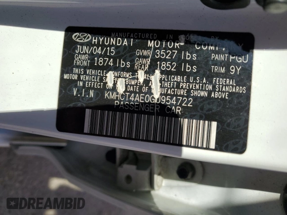 2016 Hyundai Accent SE with VIN KMHCT4AE0GU954722, listed as a Copart auction lot 89130695 with 100,656 mi miles and Non Repairable. Bid and sale history available at carsss.com. Image 13.