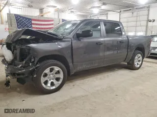 2024 Ram 1500 Tradesman with VIN 1C6SRFGT9RN109890, listed as a Copart auction lot 49897495 with 51,011 mi miles and Salvage Title. Bid and sale history available at carsss.com. Image 1.
