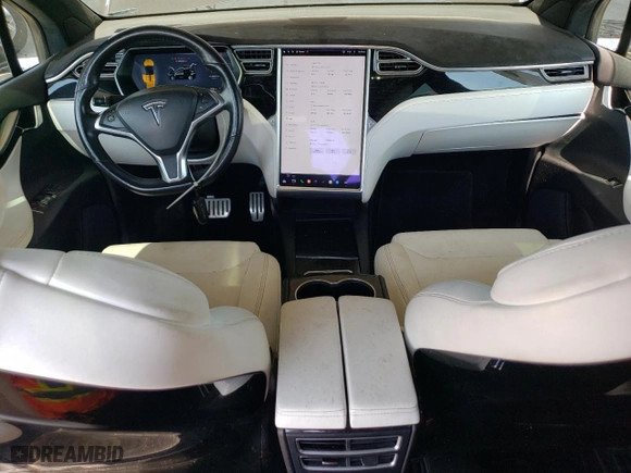 2017 Tesla Model X P100D with VIN 5YJXCBE49HF039938, listed as a Copart auction lot 62788164 with NaN miles and Salvage Title. Bid and sale history available at carsss.com. Image 8.