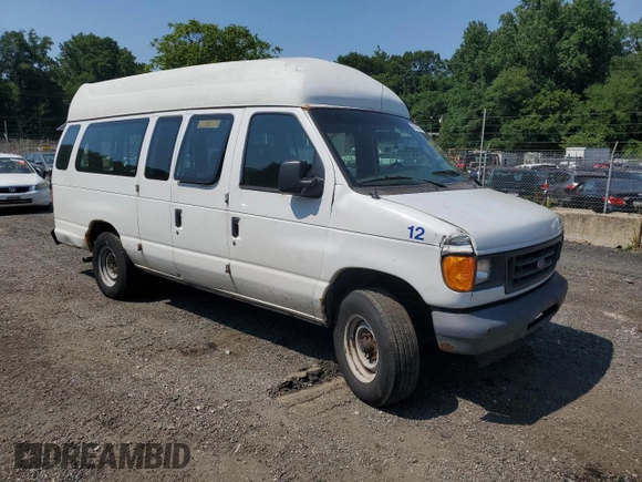 2007 Ford Econoline Cargo Commercial with VIN 1FTNS24W67DB44004, listed as a Copart auction lot 59058654 with 232,452 mi miles and Salvage Title. Bid and sale history available at DreamBid. Image 4.