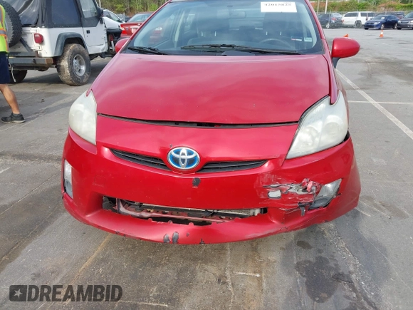 2010 Toyota Prius II with VIN JTDKN3DUXA0219610, listed as a IAAI auction lot 42015825 with 263,492 mi miles. Bid and sale history available at carsss.com. Image 6.