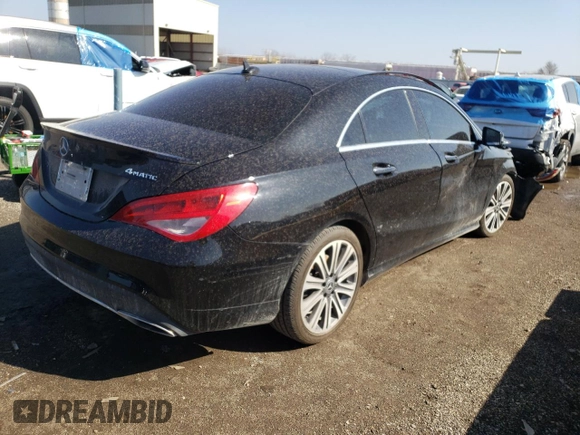 2018 Mercedes-Benz CLA with VIN WDDSJ4GB6JN600519, listed as a Copart auction lot 42431463 with 53,068 mi miles. Bid and sale history available at carsss.com. Image 3.