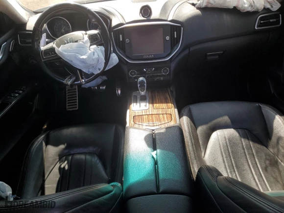 2014 Maserati Ghibli S Q4 with VIN ZAM57RTA2E1083387, listed as a Copart auction lot 53621465 with 0 mi miles and Salvage Title. Bid and sale history available at carsss.com. Image 8.