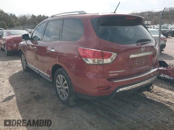 2014 Nissan Pathfinder SV with VIN 5N1AR2MM6EC703140, listed as a IAAI auction lot 42020415 with 127,620 mi miles. Bid and sale history available at carsss.com. Image 3.