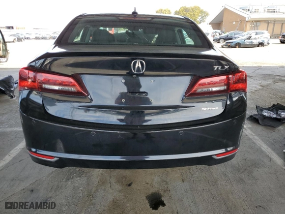 2015 Acura TLX V6 Advance with VIN 19UUB3F74FA010259, listed as a Copart auction lot 48522515 with 0 mi miles and Salvage Title. Bid and sale history available at carsss.com. Image 6.