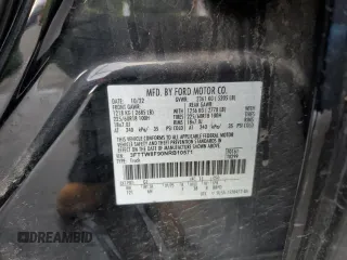 2022 Ford Maverick XL with VIN 3FTTW8F90NRB10571, listed as a Copart auction lot 81838994 with 43,120 mi miles and Salvage Title. Bid and sale history available at DreamBid. Image 14.