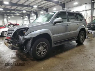 2004 Lexus GX 470 z VIN JTJBT20X340049642, wystawiony jako Copart lot #54329135 z przebiegiem 174 703 mil mil oraz Szkody całkowita. Historia ofert i sprzedaży dostępna na DreamBid. Obrazek 1.
