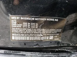 2020 BMW 3 Series M340i xDrive with VIN WBA5U9C01LFH10388, listed as a Copart auction lot 43250155 with Not Provided miles and Salvage Title. Bid and sale history available at DreamBid. Image 12.