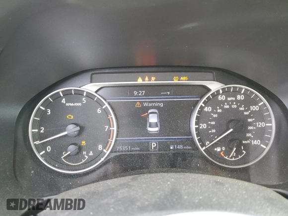 2021 Nissan Altima 2.5 SR with VIN 1N4BL4CV1MN309876, listed as a Copart auction lot 48847445 with 75,351 mi miles and Salvage Title. Bid and sale history available at carsss.com. Image 9.