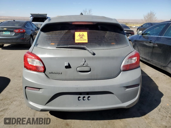 2020 Mitsubishi Mirage ES z VIN ML32A3HJ4LH010981, wystawiony jako Copart lot #45940635 z przebiegiem Nie podano mil oraz Nie do naprawy • Non repairable. Historia ofert i sprzedaży dostępna na DreamBid. Obrazek 6.