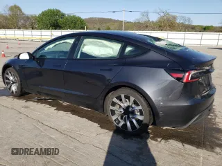 2024 Tesla Model 3 Long Range with VIN 5YJ3E1EB5RF788173, listed as a Copart auction lot 52053955 with 11,863 mi miles and Salvage Title. Bid and sale history available at DreamBid. Image 2.