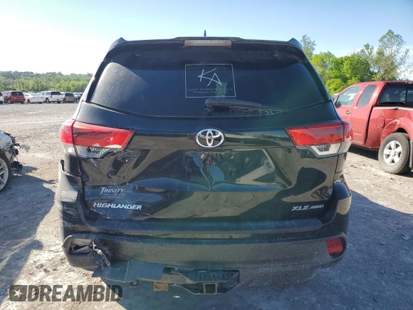 2019 Toyota Highlander SE with VIN 5TDJZRFH6KS611758, listed as a Copart auction lot 57157545 with 63,798 mi miles and Salvage title. Bid and sale history available at DreamBid. Image 6.