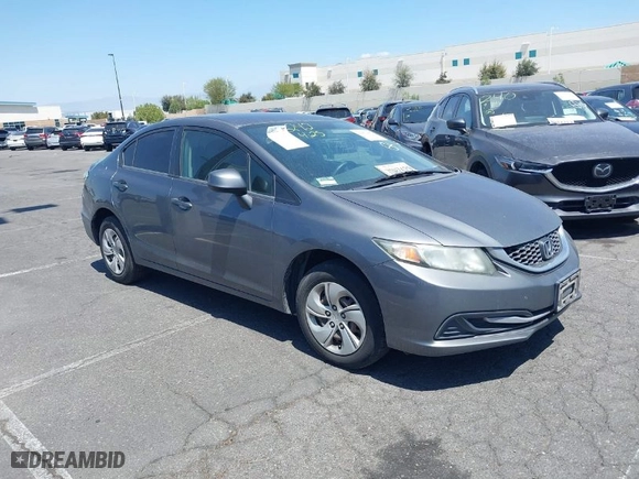 2013 Honda Civic Sdn LX with VIN 19XFB2F55DE286959, listed as a IAAI auction lot 42051407 with 233,383 mi miles. Bid and sale history available at carsss.com. Image 1.