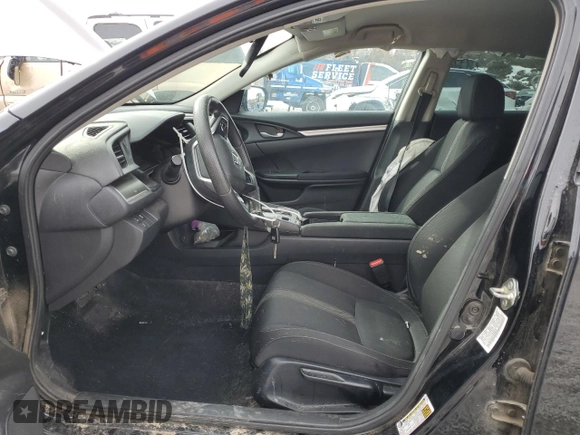 2019 Honda Civic LX with VIN 19XFC2F61KE009602, listed as a Copart auction lot 45585045 with 84,414 mi miles and Salvage Title. Bid and sale history available at DreamBid. Image 7.