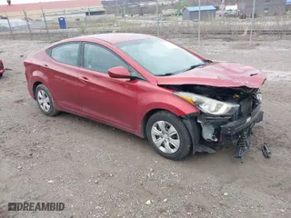 2016 Hyundai Elantra SE with VIN 5NPDH4AE8GH741201, listed as a IAAI auction lot 41995378 with 103,430 mi miles. Bid and sale history available at carsss.com. Image 1.