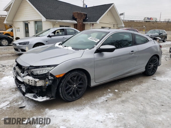 2020 Honda Civic Si Coupe with VIN 2HGFC3A51LH754314, listed as a Copart auction lot 45032845 with 62,815 mi miles and Salvage Title. Bid and sale history available at carsss.com. Image 1.