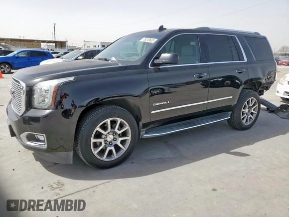 2017 GMC Yukon Denali with VIN 1GKS1CKJ4HR151187, listed as a Copart auction lot 49249685 with 109,449 mi miles and Salvage Title. Bid and sale history available at carsss.com. Image 1.