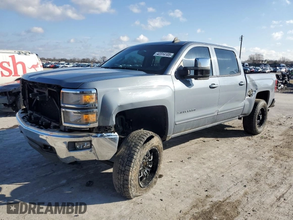2015 Chevrolet Silverado 1500 LT with VIN 3GCUKREC3FG308724, listed as a Copart auction lot 42314105 with Not Provided miles and Salvage Title. Bid and sale history available at DreamBid. Image 1.
