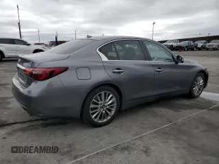 2021 Infiniti Q50 3.0t LUXE with VIN JN1EV7BP1MM702985, listed as a Copart auction lot 47668935 with 0 mi miles and Salvage Title. Bid and sale history available at carsss.com. Image 3.