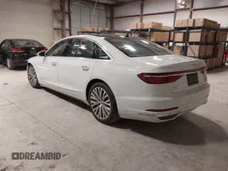 2019 Audi A8 L with VIN WAU8DAF89KN008109, listed as a IAAI auction lot 41636057 with 34,325 mi miles. Bid and sale history available at carsss.com. Image 3.
