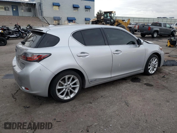 2012 Lexus CT 200h with VIN JTHKD5BH4C2071416, listed as a Copart auction lot 48600144 with 167,656 mi miles and Salvage Title. Bid and sale history available at carsss.com. Image 3.