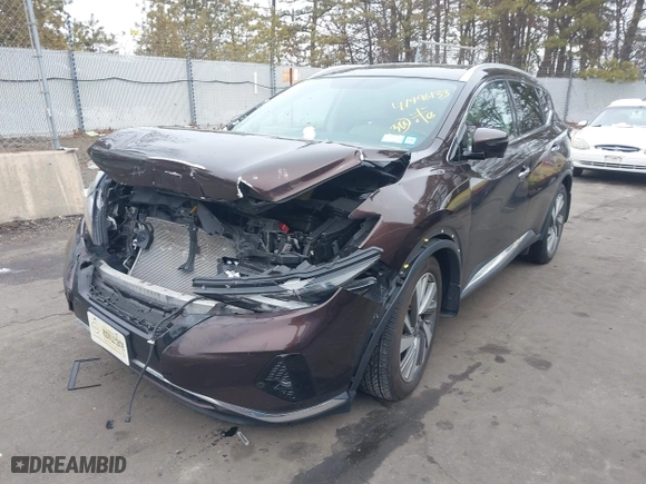 2019 Nissan Murano S with VIN 5N1AZ2MS6KN119657, listed as a IAAI auction lot 41496133 with 54,916 mi miles. Bid and sale history available at carsss.com. Image 18.