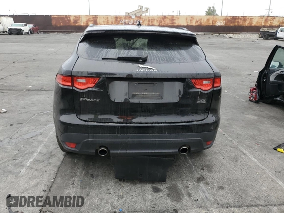 2018 Jaguar F-PACE 30t Premium with VIN SADCJ2GX9JA296399, listed as a Copart auction lot 86770484 with 0 mi miles and Salvage Title. Bid and sale history available at carsss.com. Image 6.