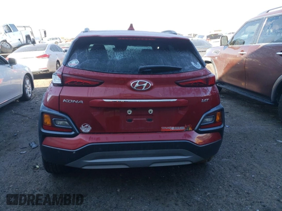 2021 Hyundai Kona Ultimate with VIN KM8K53A59MU712104, listed as a Copart auction lot 87926405 with 0 mi miles and Salvage Title. Bid and sale history available at carsss.com. Image 6.