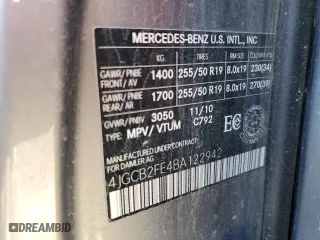 2011 Mercedes-Benz R-Class R 350 BlueTEC with VIN 4JGCB2FE4BA122942, listed as a Copart auction lot 51279585 with 221,307 mi miles and Clean Title. Bid and sale history available at carsss.com. Image 14.
