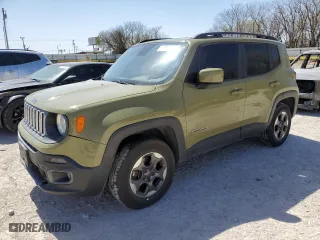 2015 Jeep Renegade Latitude with VIN ZACCJBBH2FPB50235, listed as a Copart auction lot 49804665 with 129,646 mi miles and Salvage Title. Bid and sale history available at carsss.com. Image 1.