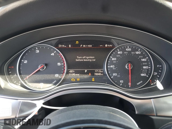 2015 Audi A7 3.0 TDI Premium Plus with VIN WAUWMAFC4FN003319, listed as a Copart auction lot 49047495 with 78,948 mi miles and Salvage Title. Bid and sale history available at carsss.com. Image 9.