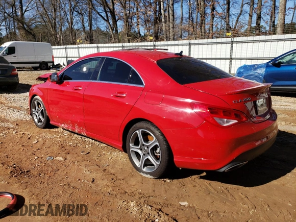 2018 Mercedes-Benz CLA with VIN WDDSJ4EB7JN633189, listed as a Copart auction lot 37712953 with 56,158 mi miles. Bid and sale history available at carsss.com. Image 2.