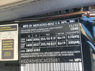 2012 Mercedes-Benz M 350 with VIN 4JGDA5HB3CA025681, listed as a Copart auction lot 64791805 with 132,633 mi miles and Salvage title. Bid and sale history available at DreamBid. Image 13.