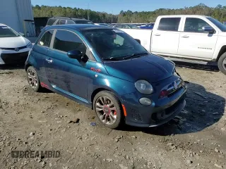 2015 FIAT 500 Turbo with VIN 3C3CFFHH3FT500548, listed as a Copart auction lot 81249704 with 128,388 mi miles and Salvage Title. Bid and sale history available at carsss.com. Image 14.